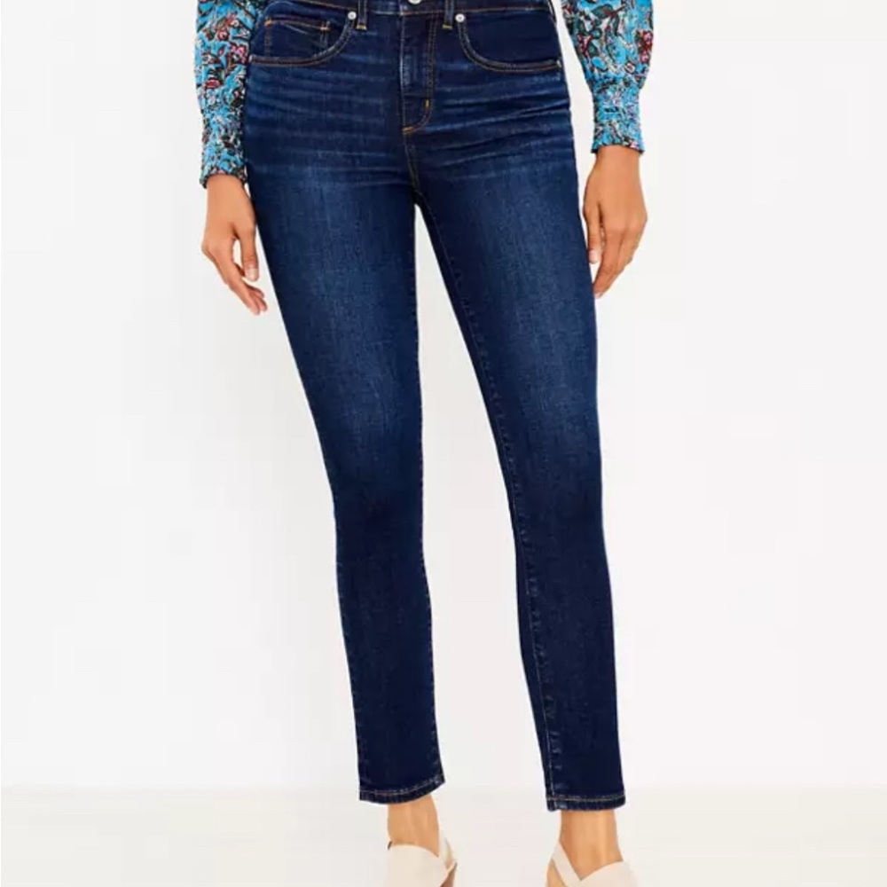 Loft Plus Dark Denim Skinny Jeans